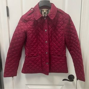 Burberry Brit Quilted Jacket -Pink/Maroon Color, Size Large
